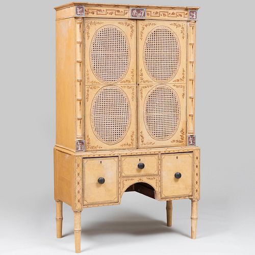 REGENCY FAUX BAMBOO PAINTED LINEN