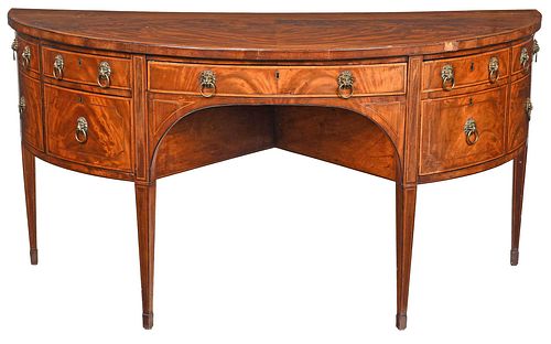 REGENCY FIGURED MAHOGANY D SHAPED