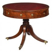 REGENCY FIGURED MAHOGANY PEDES