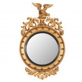 REGENCY GILT AND EBONISED MIRR