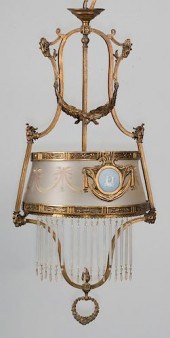 REGENCY GILT BRONZE CHANDELIER