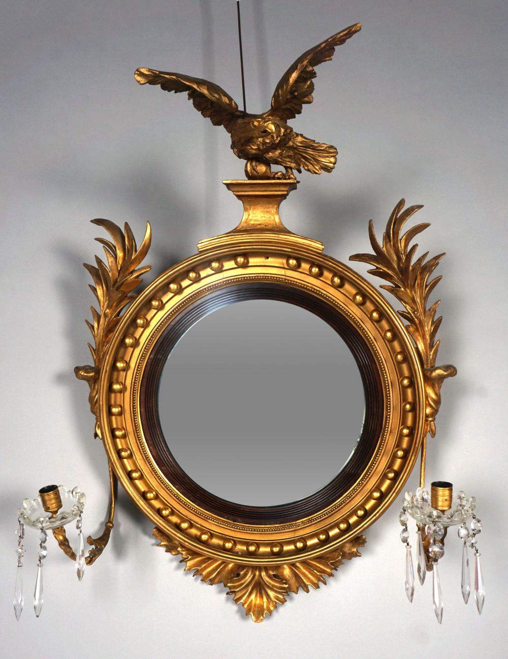 REGENCY GILTWOOD CONVEX MIRROR,