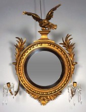 REGENCY GILTWOOD CONVEX MIRROR