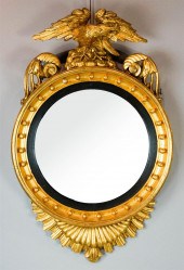 REGENCY GILTWOOD CONVEX MIRROR