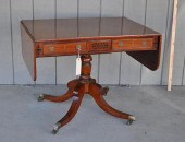 REGENCY INLAID DROP LEAF SOFA