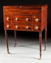 Regency inlaid mahogany beau b