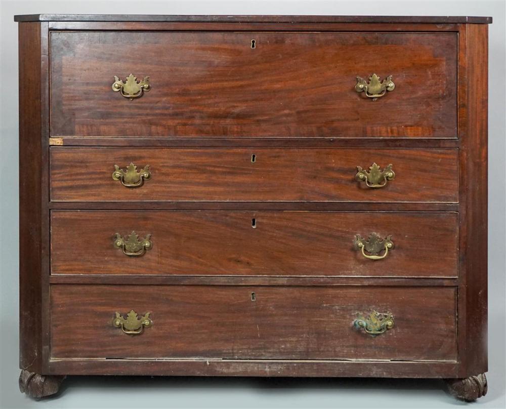 REGENCY INLAID MAHOGANY CHEST OF