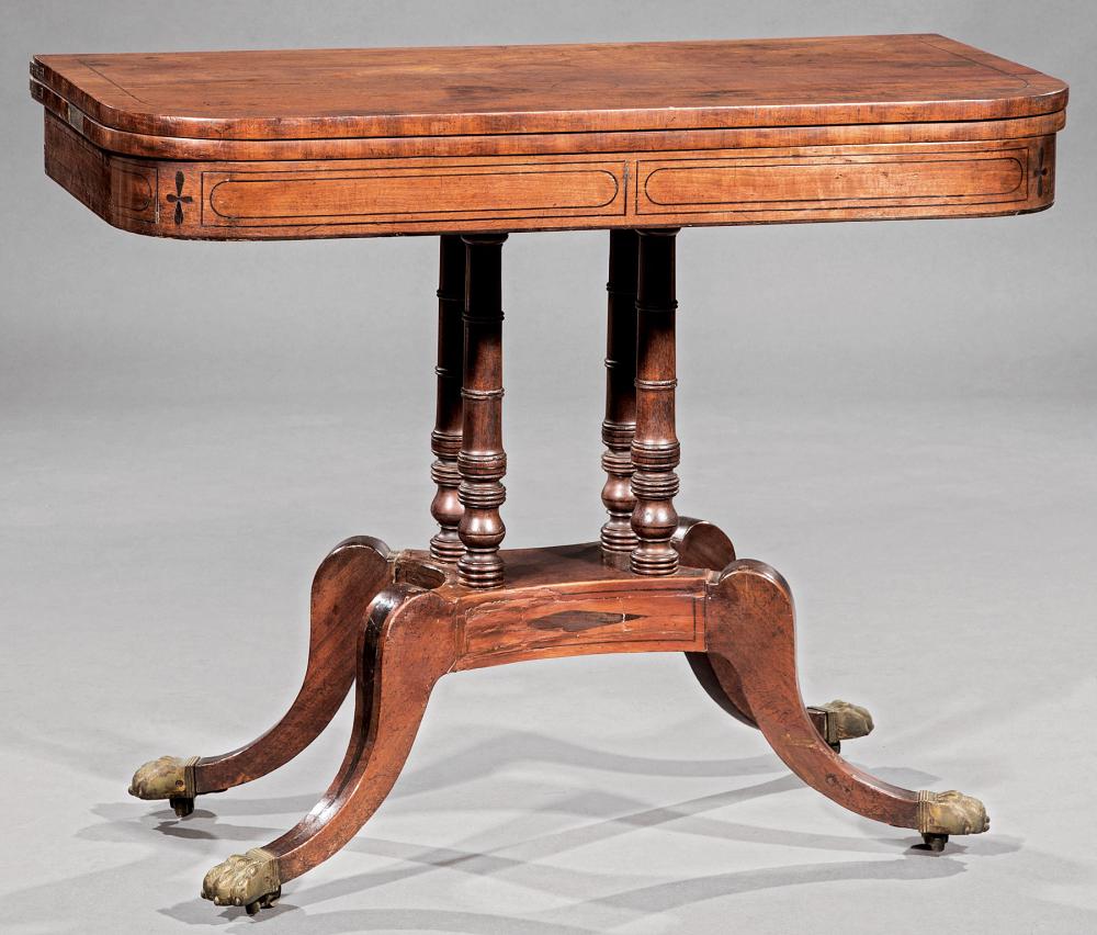 REGENCY INLAID MAHOGANY GAMES