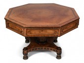 REGENCY INLAID MAHOGANY OCTAGO