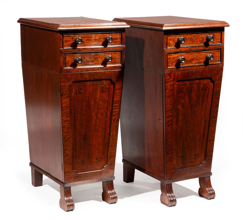 REGENCY INLAID MAHOGANY PEDESTAL