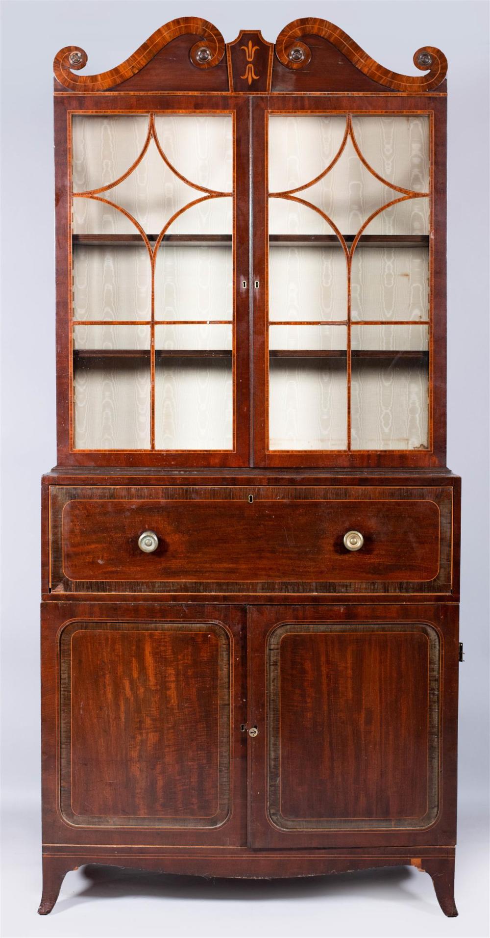 REGENCY INLAID MAHOGANY SECRETARY