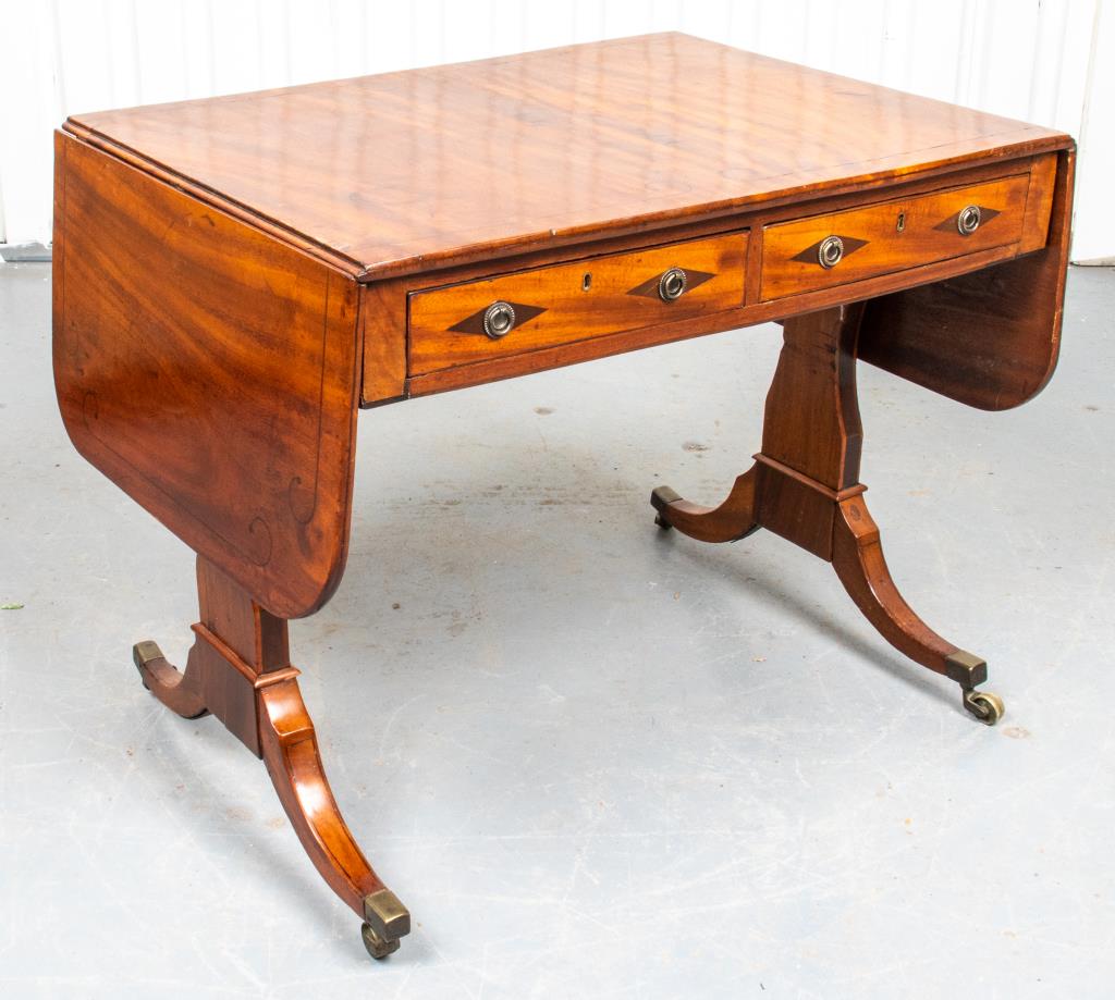 REGENCY INLAID MAHOGANY SOFA