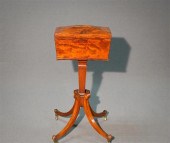 REGENCY INLAID MAHOGANY TEAPOY