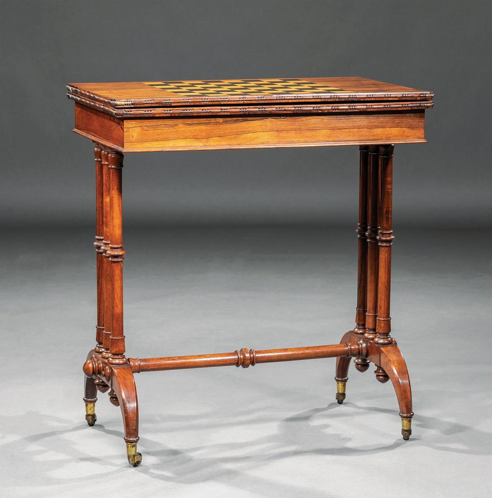 REGENCY INLAID ROSEWOOD GAMES