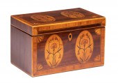 REGENCY INLAID TEA CADDY 19th