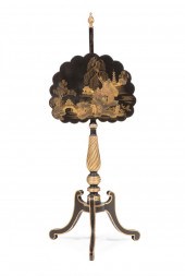 REGENCY JAPANNED AND GILT DECO