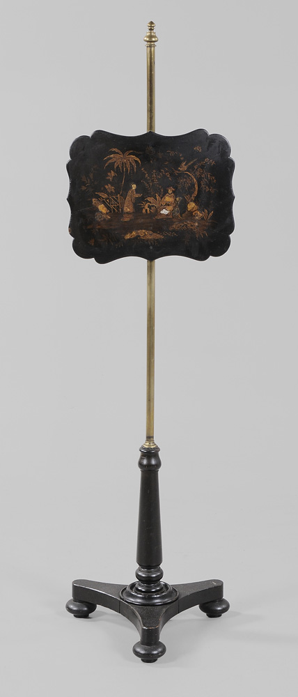 Regency Japanned Fire Screen