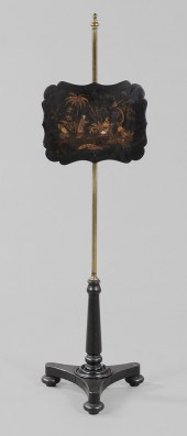 Regency Japanned Fire Screen B