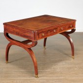 REGENCY LEATHER INSET MAHOGANY