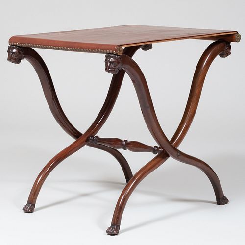 REGENCY MAHOGANY AND LEATHER