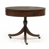 REGENCY MAHOGANY AND LEATHER T