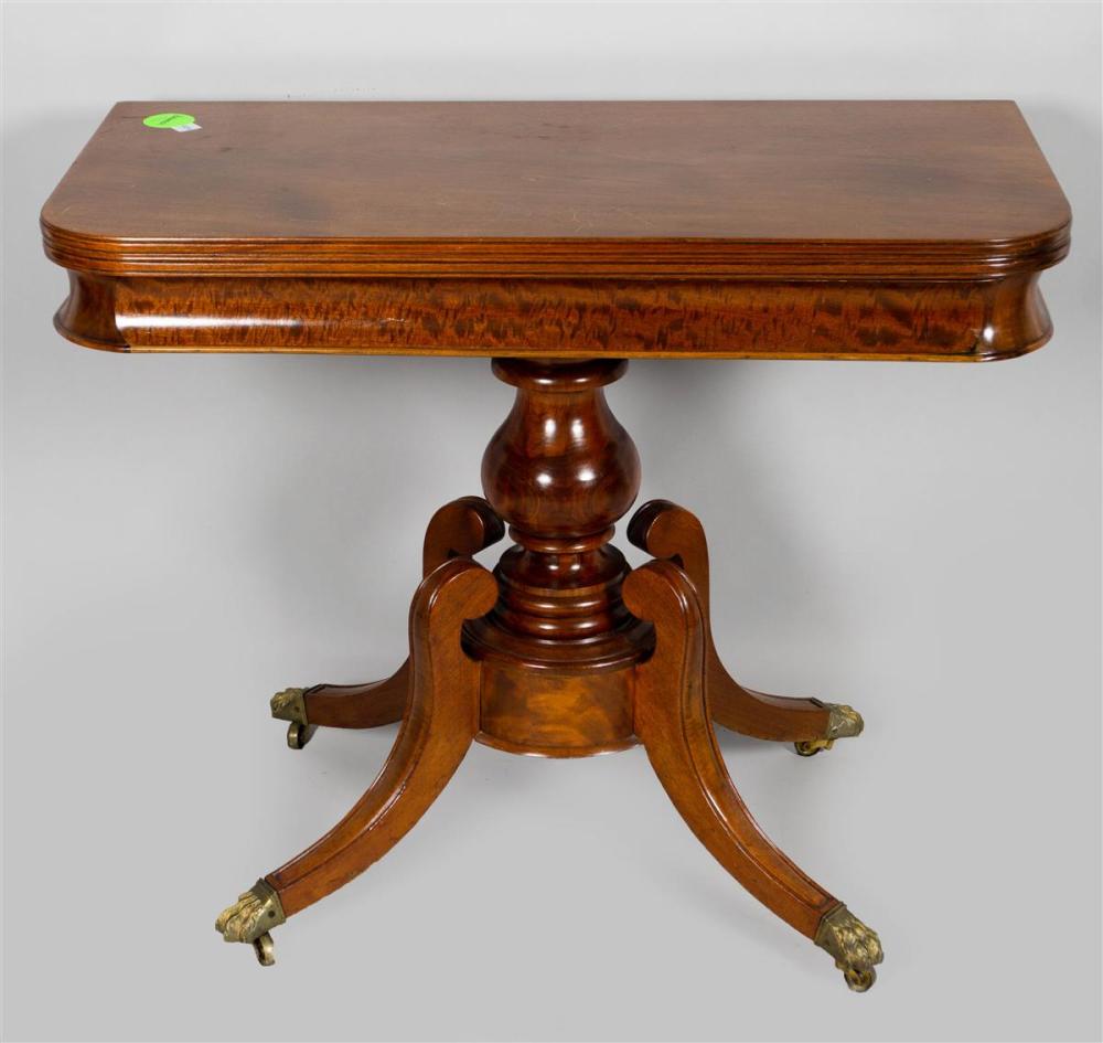 REGENCY MAHOGANY AND PLUM PUDDING