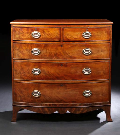 Regency Mahogany Bowfront Chest, 