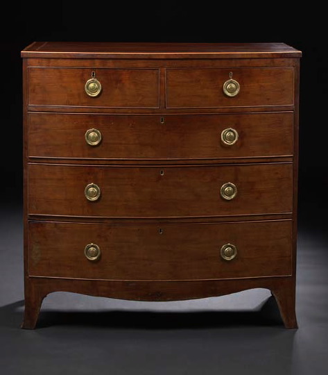 Regency Mahogany Bowfront Chest, 