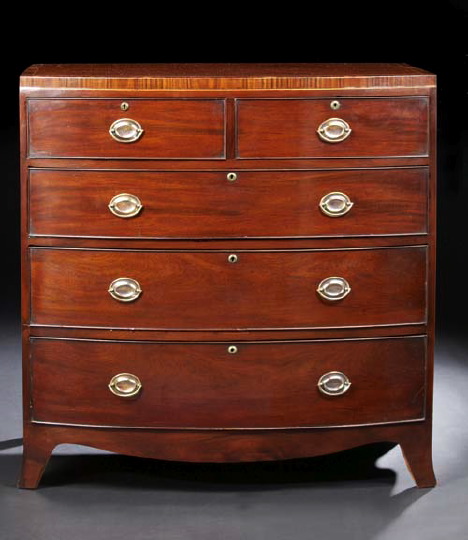 Regency Mahogany Bowfront Chest, 