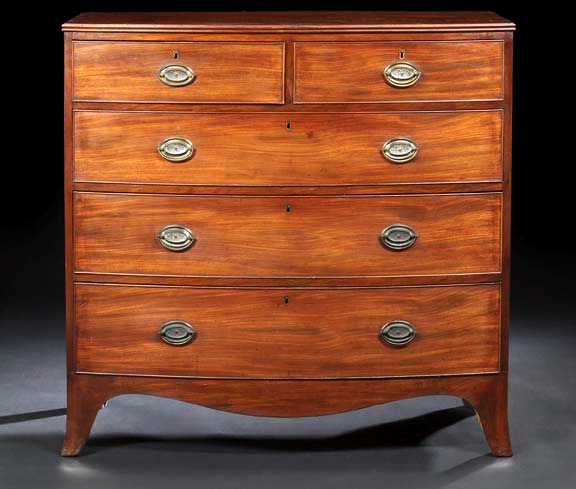 Regency Mahogany Bowfront Chest, 