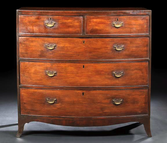 Regency Mahogany Bowfront Chest, 