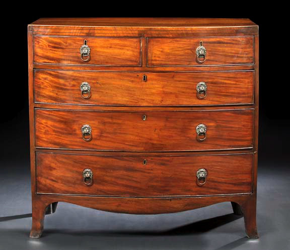 Regency Mahogany Bowfront Chest, 