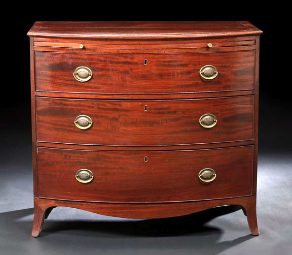 Regency Mahogany Bowfront Chest, 