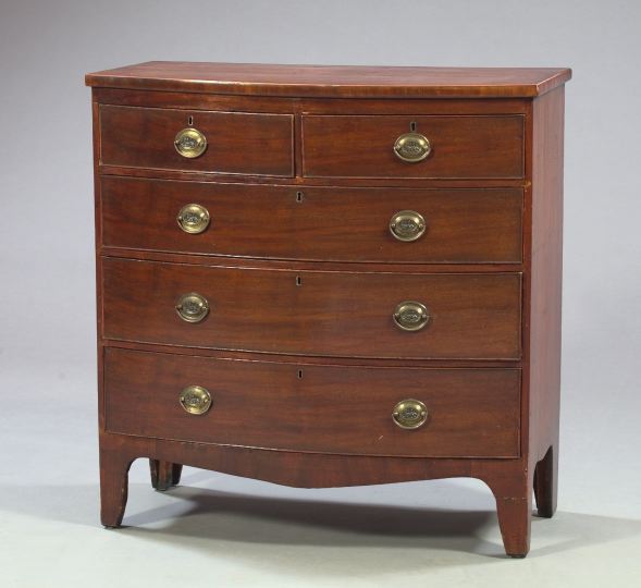 Regency Mahogany Bowfront Chest, 