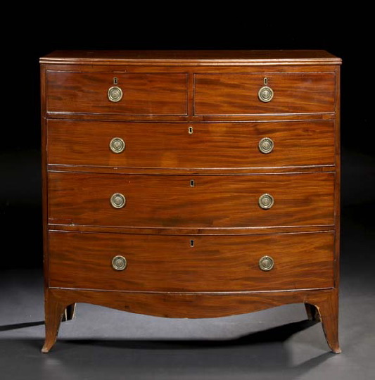 Regency Mahogany Bowfront Chest, 