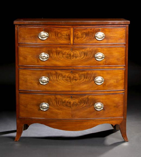 Regency Mahogany Bowfront Chest, 