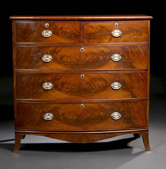 Regency Mahogany Bowfront Chest, 