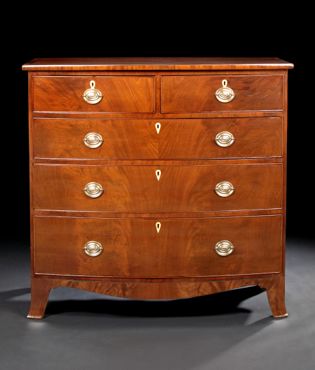 Regency Mahogany Bowfront Chest, 