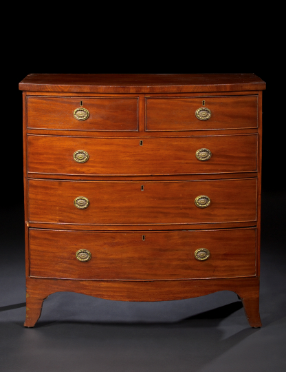 Regency Mahogany Bowfront Chest, 