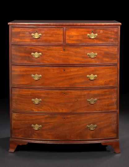 Regency Mahogany Bowfront Chest, 