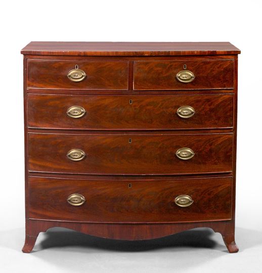 Regency Mahogany Bowfront Chest, 