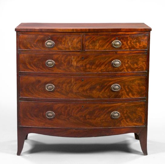 Regency Mahogany Bowfront Chest, 