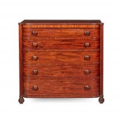 REGENCY MAHOGANY BOWFRONT CHES