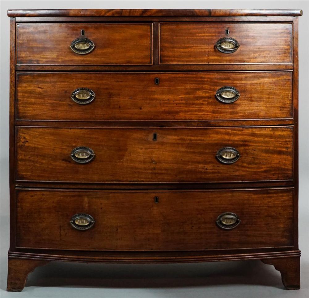 REGENCY MAHOGANY BOWFRONT CHEST