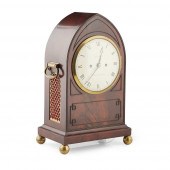 REGENCY MAHOGANY BRACKET CLOCK
