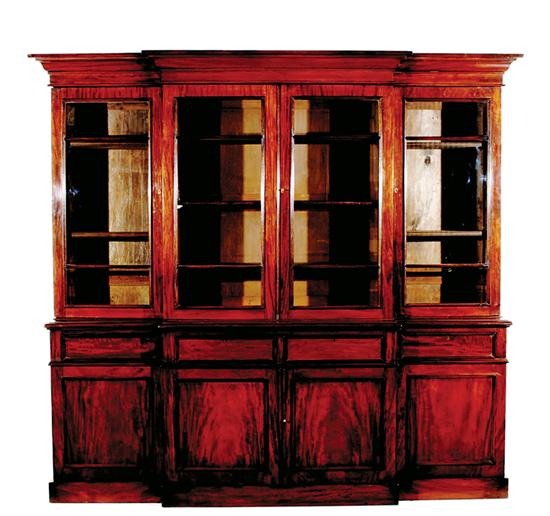 Regency mahogany breakfront circa
