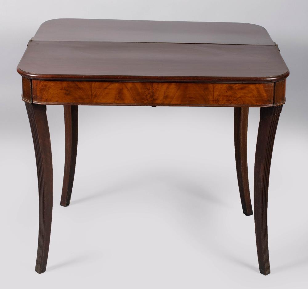 REGENCY MAHOGANY CARD TABLE,