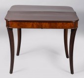 REGENCY MAHOGANY CARD TABLE, E