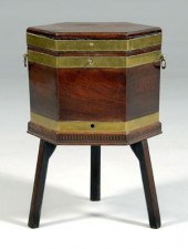 Regency mahogany cellaret, hex