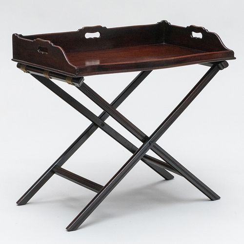 REGENCY MAHOGANY COACHING TRAY ON